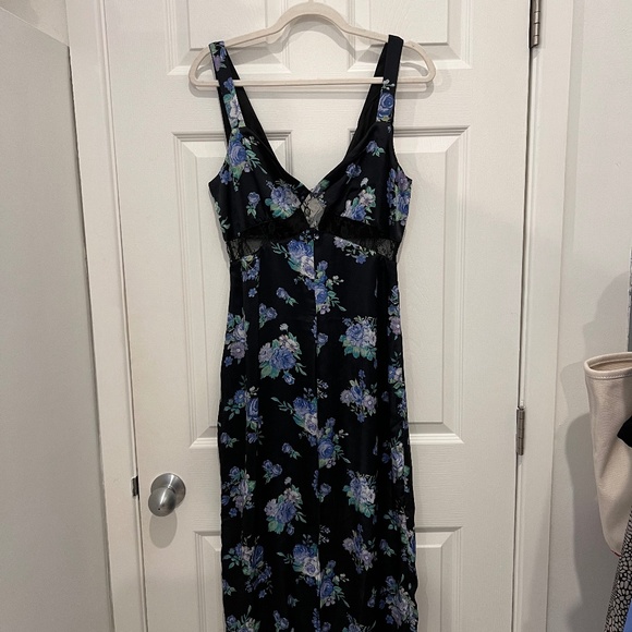 WeWoreWhat Dresses Satin Lace Panel Slip Dress Poshmark